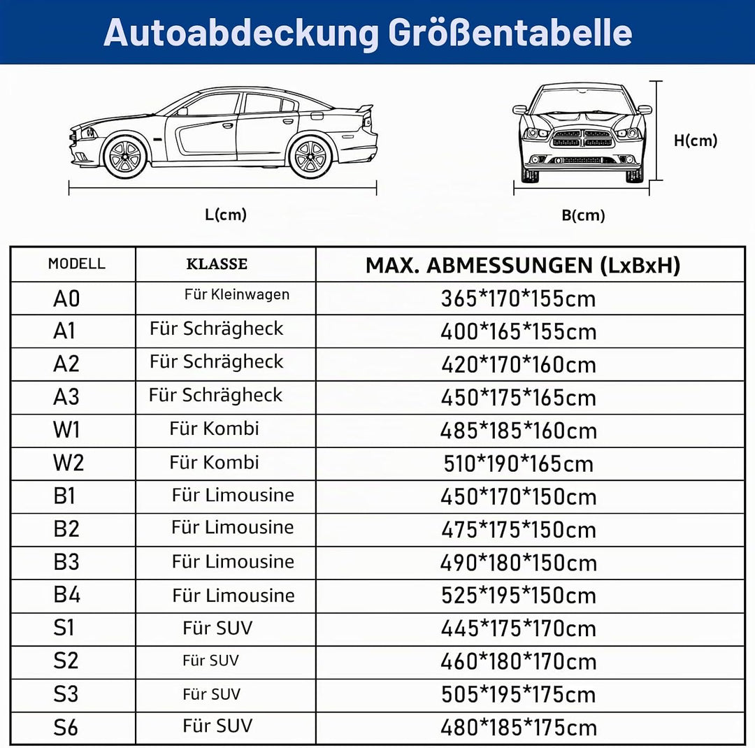 Favoto Auto Abdeckplane Vollgarage Autoabdeckung Outdoor - Wasserdicht Autohülle Autoplane Kompatibe