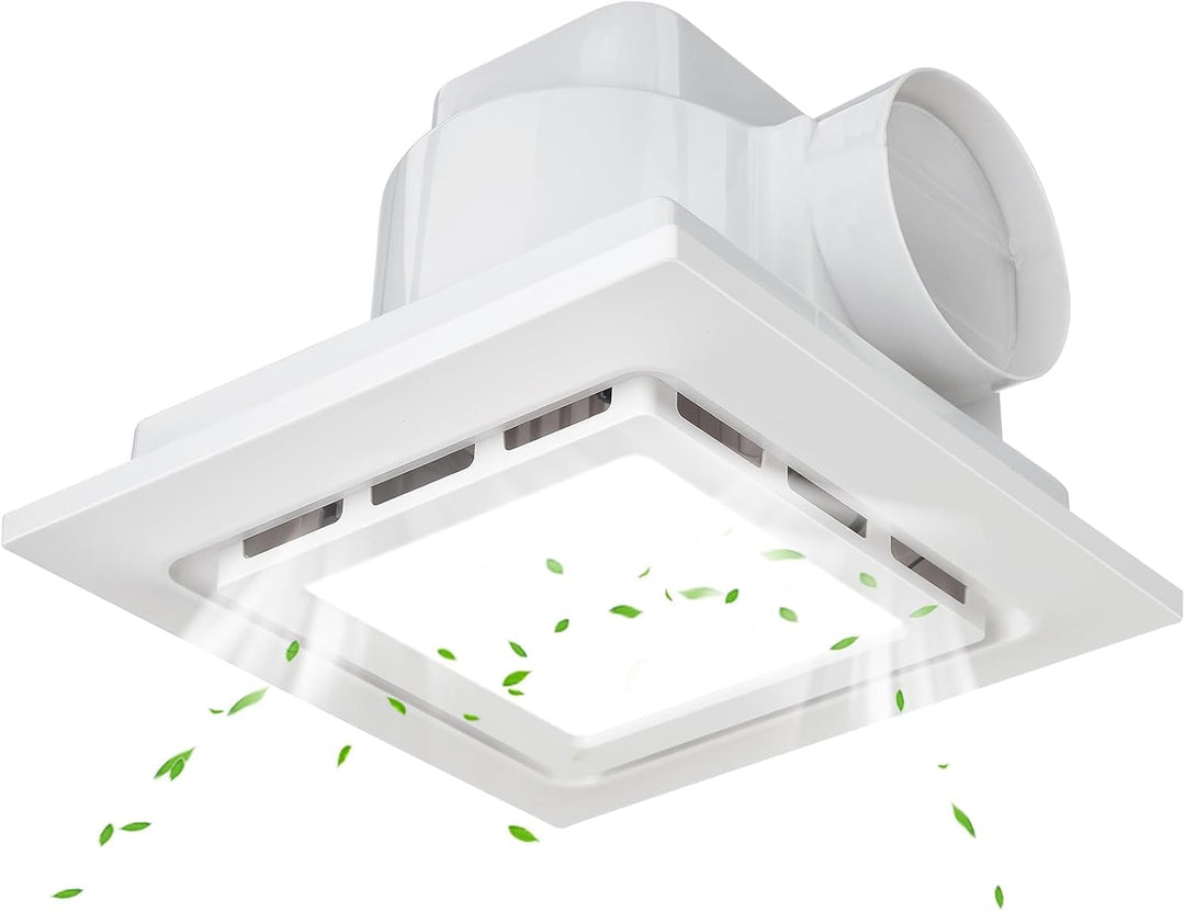 300mm Badlüfter mit LED Licht, Montageöffnung 300mm 12IN, 130 CFM, ultra-leiser 1,0-Sone-Abluftventi