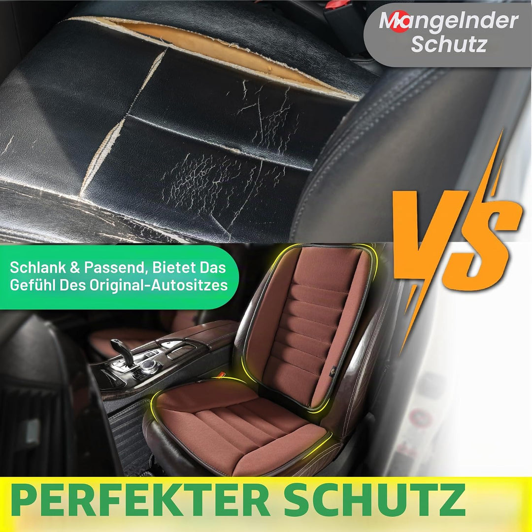kingphenix Autositzkissen mit Rückenstützkissen: verbessertes Komfort-Memory-Schaum-Design zur Schme