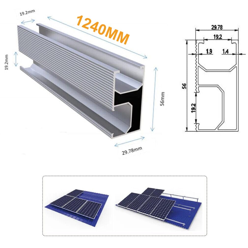 für Breite des Solarmoduls 1134mm, Photovoltaik Solar Ziegeldach Montage Set 3 Module Befestigung Sc