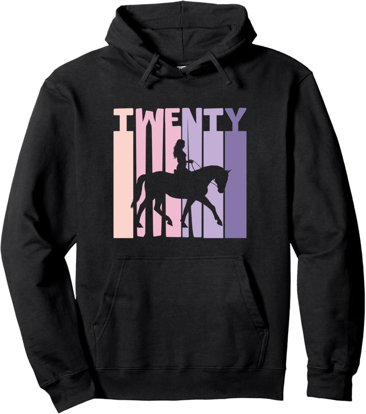 20. Geburtstag Geschenk Reiterin Pferde Fan 20 Jahre Mädchen Pullover Hoodie