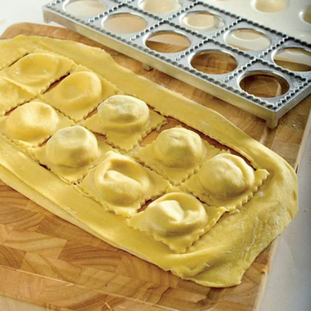 Italienische Pastaform Ravioli Tablett Platte Pin Quadratische Rahmen für Perfekte Befestigung und F