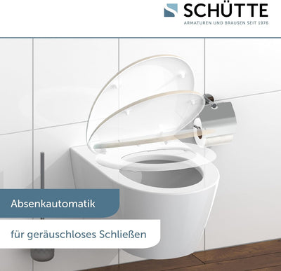 Schütte WC-Sitz BEACH mit Absenkautomatik, Toilettendeckel passend für alle handelsüblichen WC-Becke