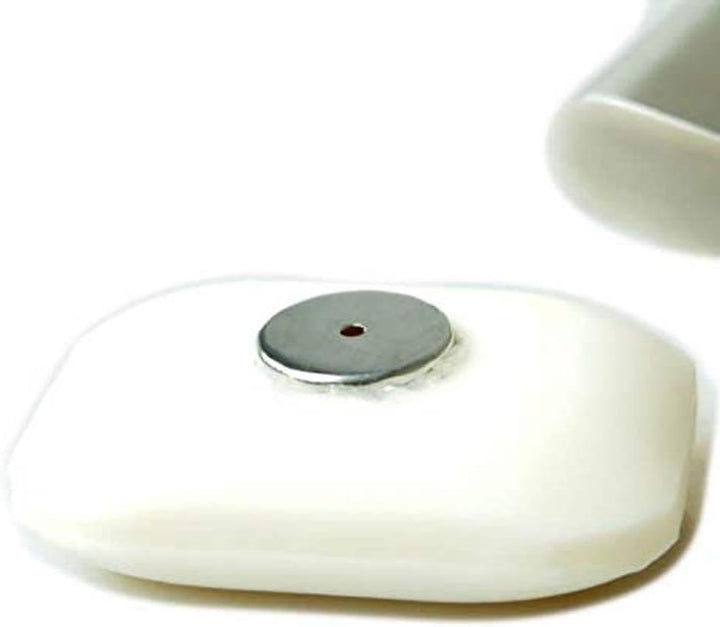 ZACK Stainless Steel ATORE JABONERA MAGNÉTICA, Ceramic, Silberfarben metallisch, 1.58" x 1.38" x 3.3