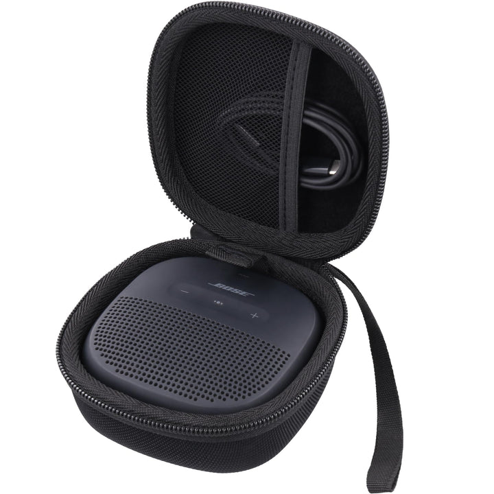 Aenllosi Hart Tasche Hülle für Bose SoundLink Micro Bluetooth Lautsprecher, Nur Tasche(Schwarz) Schw