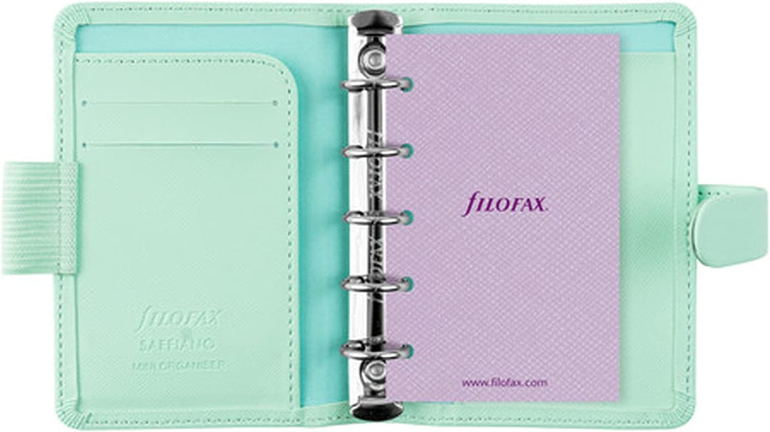 Filofax Mini Saffiano Organizer – Neo Mint, Neo Mint