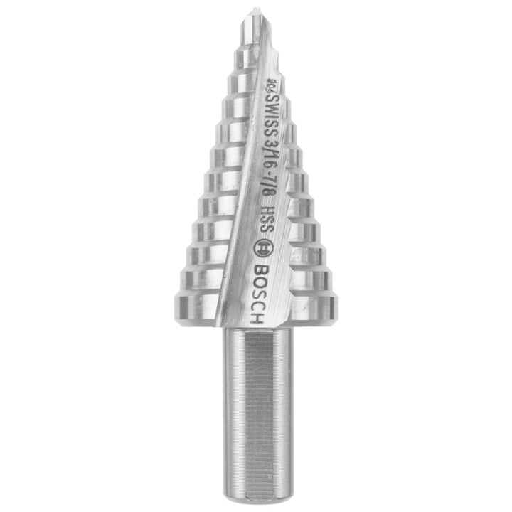 Bosch SDC2 Turbo-Stufenbohrer, Hochgeschwindigkeitsstahl, 3/16 Zoll bis 7/8 Zoll 0,5 - 2,2 cm (3/16