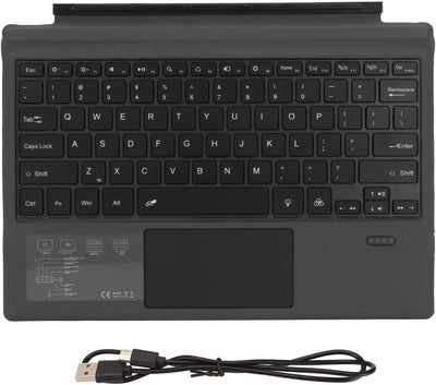 ASHATA Drahtlose Tastatur für Microsoft Surface Pro 7 Plus, für Surface Pro 7 6 5 4 3, Wiederaufladb