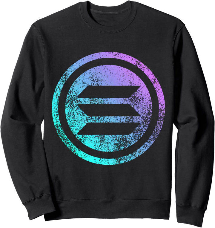 Distressed Solana SOL Logo Krypto Blockchain | Herren Solana Sweatshirt