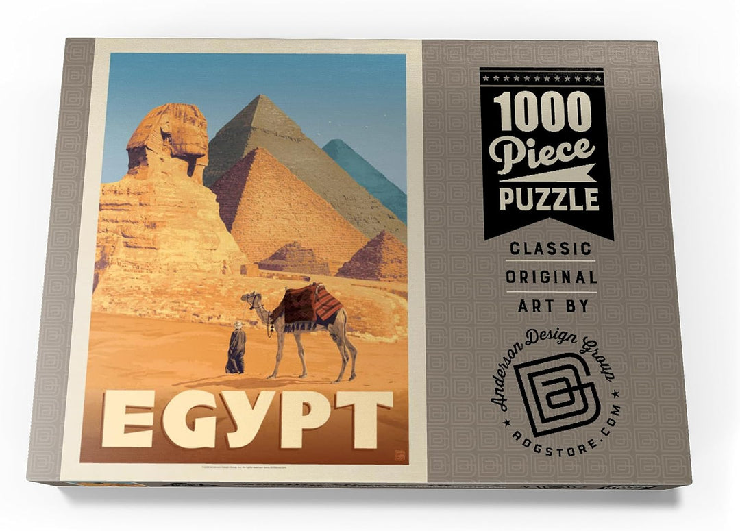 Ägypten: Pyramiden und die Grosse Sphinx, Vintage Poster - Premium 1000 Teile Puzzle - MyPuzzle Sond