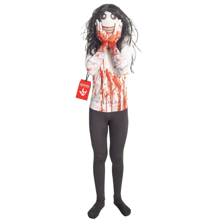 Morphsuits Costumes KPJKL - Jeff the Killer Kind Morphsuit Verrücktes Kleid Kostüm, L, 136 - 152 cm
