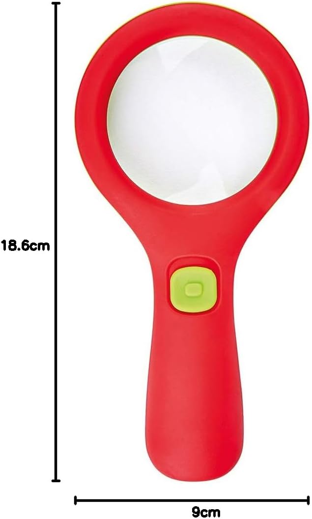 moses. Krabbelkäfer Lichtlupe, Lupe mit Licht für Kinder ab 3 Jahren, Mit 3 LEDs ['Rot'] klein, [&ap