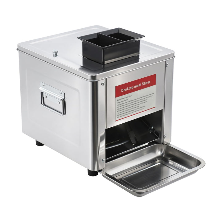Elektrische Fleischschneidemaschine, 850W 310 U/min Edelstahl Fleischschneider, Kommerzielle Lebensm