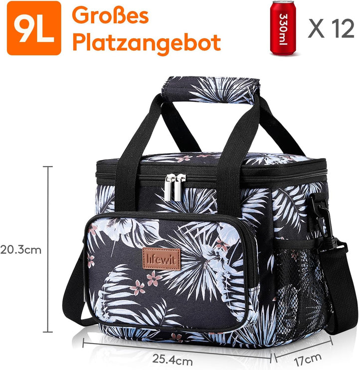 Lifewit Kleine Kühltasche, 8,5,Isolierte Lunchbag,Faltbare Lunch-Tasche, tragbare Brotdose für Herre