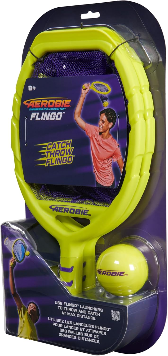Aerobie Flingo Outdoor Tennis-Set für Kinder und Erwachsene, geeignet für Kinder und Erwachsene ab 8