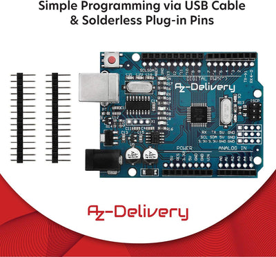 AZDelivery 25 x Mikrocontroller Board AZ-ATmega328-Board mit USB-Kabel inklusive E-Book!, 25