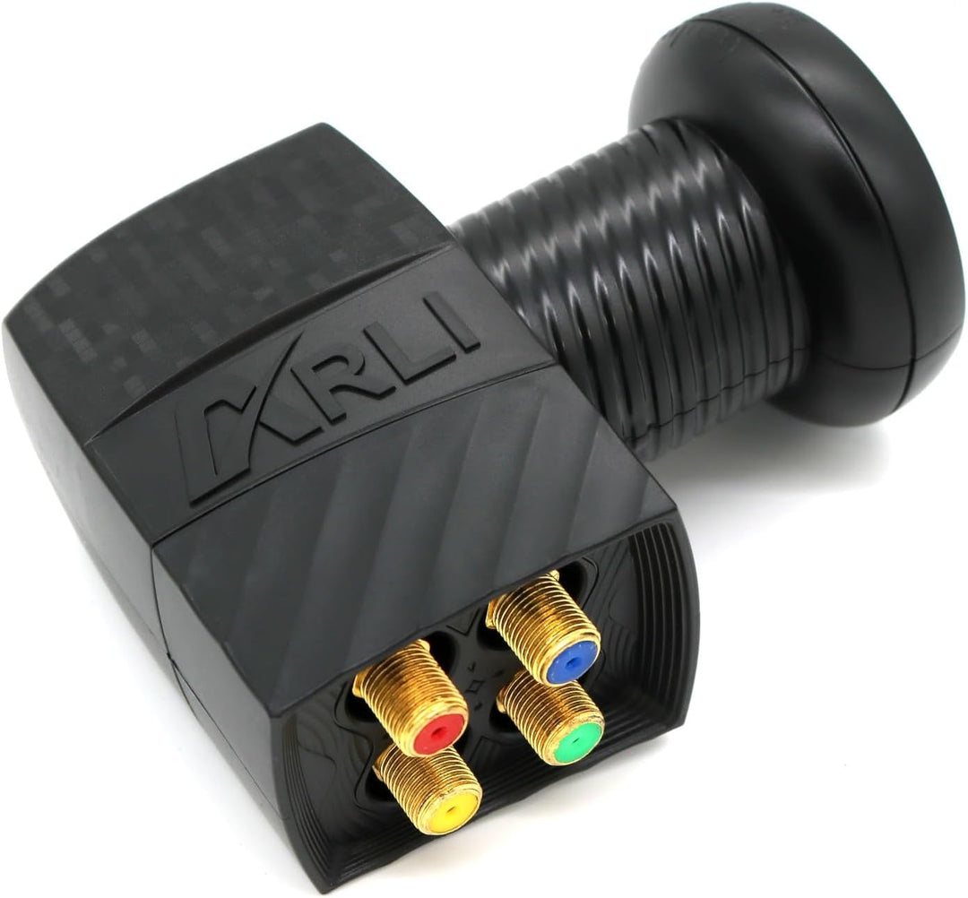 60cm HD Sat Anlage Quad LNB + 50m Koaxialkabel 135dB + Satfinder + 4 F-Stecker Digital 4 Teilnehmer