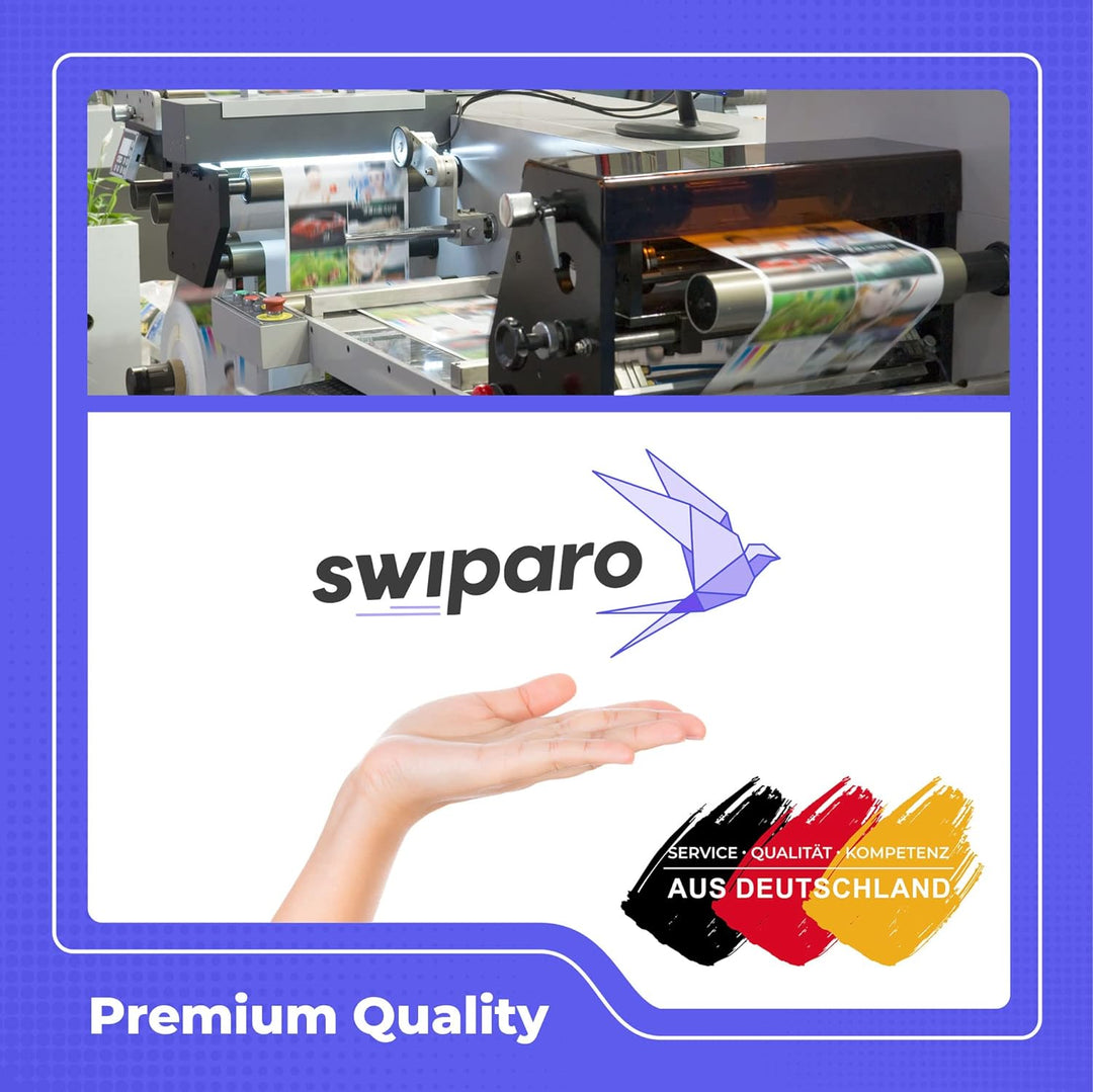 SWIPARO - Ec-Cash Thermorollen 57mm x 14m x 12mm - Kassenrollen - Thermopapier - Bonrollen für Banko