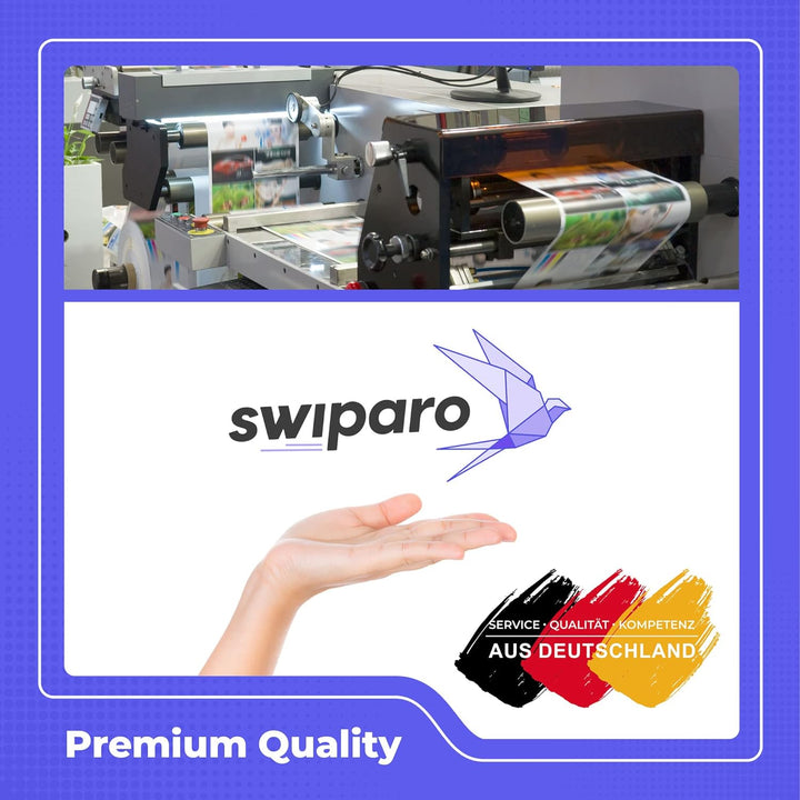 SWIPARO - Ec-Cash Thermorollen 57mm x 14m x 12mm - Kassenrollen - Thermopapier - Bonrollen für Banko