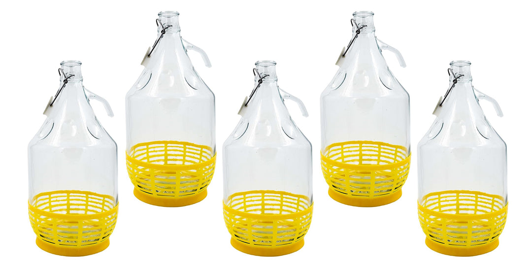 Enghals Ballonflasche Weinflasche mit Bügelverschluss und Korb zur Aufbewahrung von Gärungsgetränken