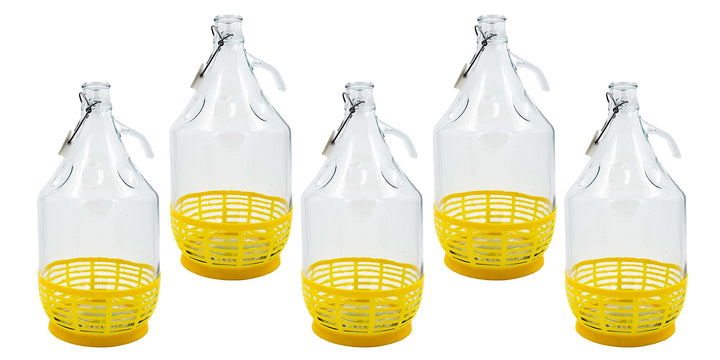 Enghals Ballonflasche Weinflasche mit Bügelverschluss und Korb zur Aufbewahrung von Gärungsgetränken
