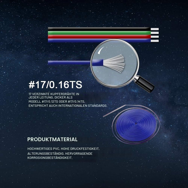 CARLITS 30M 22 AWG 4 Adriges RGB Verlängerungs Kabel Draht Leitung, 12/24V DC 4x0.3mm² 100ft LED Leu
