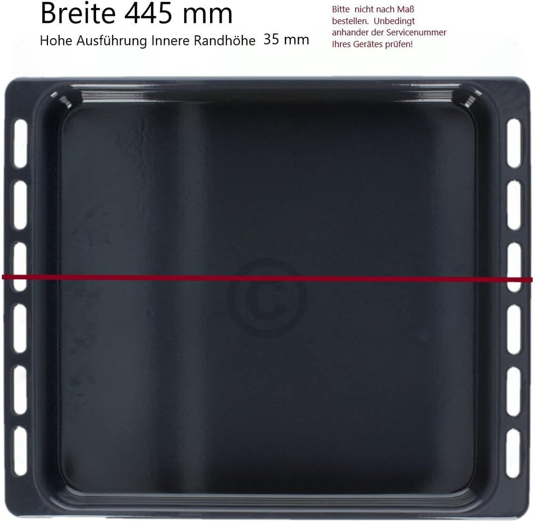 Hohes Backblech Fettpfanne emailliert kompatibel zu Bauknecht Whirlpool 481010764532 oder kompatibel