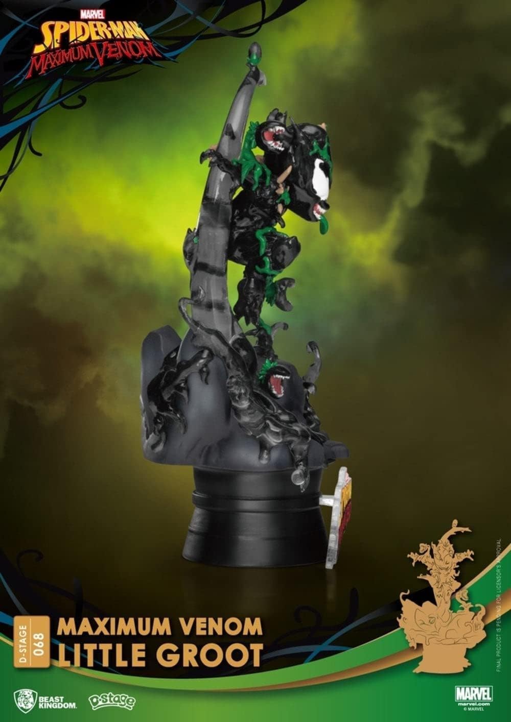 Beast Kingdom Maximum Venom: Little Groot DS-068 D-Stage Statue, Mehrfarbig