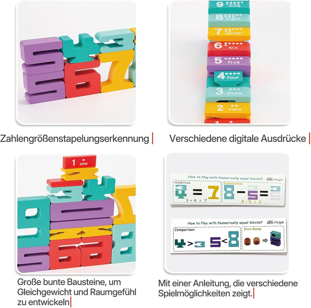 Spielzeug ab 3 4 5 6 Jahren, Montessori Spielzeug ab 3 Jahre, Kinderspielzeug ab 3 Jahre, Zahlenbaus
