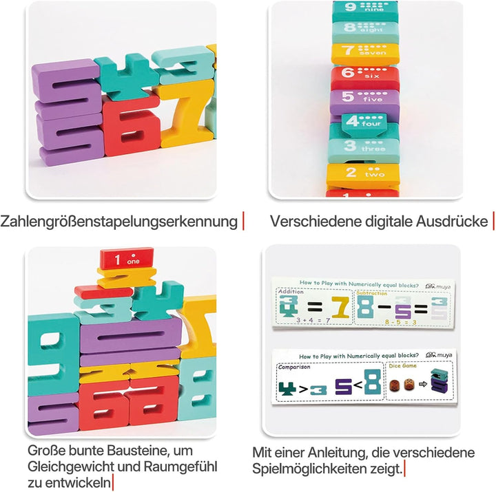 Spielzeug ab 3 4 5 6 Jahren, Montessori Spielzeug ab 3 Jahre, Kinderspielzeug ab 3 Jahre, Zahlenbaus