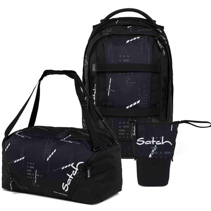 Satch Pack Pencil Slider Edition Schulrucksack Set 3tlg. inkl. Sporttasche (Ninja Matrix), Ninja Mat