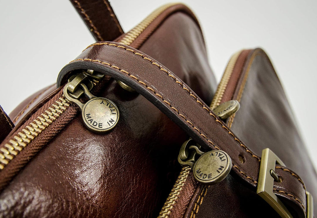 Time Resistance Lederrucksack Wandelbar zu Schultertasche - Handgemacht Tagesrucksack Rucksack bis z