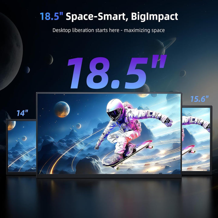 EVICIV Portable Monitor, 18,5 Zoll 120Hz Tragbarer FHD 1080P IPS Mobiler Display Zweiter Bildschirmm