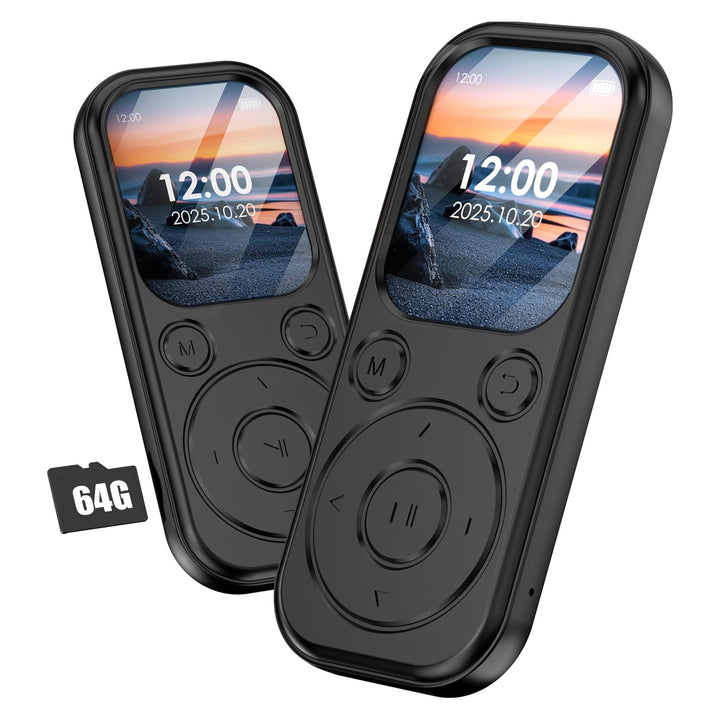 64 GB MP3-Player mit Bluetooth 5.3, tragbarer Musik-Player mit HiFi-Klangqualität und FM-Radio, 300