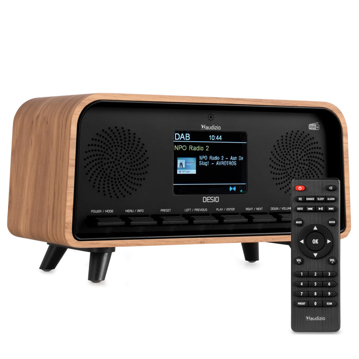 Audizio Desio - DAB Radio mit Bluetooth 5.0 - Stereo DAB Plus Radio mit Fernbedienung, 50 Speicherpl