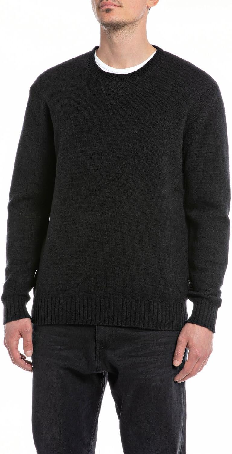 Replay Herren Pullover M 098 Black, M 098 Black