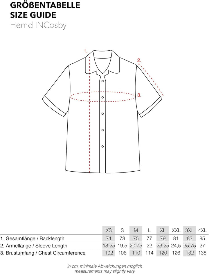 Indicode Herren INCosby Kurzarmhemd mit Button-Down-Kragen | Herrenhemd gestreift Kurzarm Hemd M Arm
