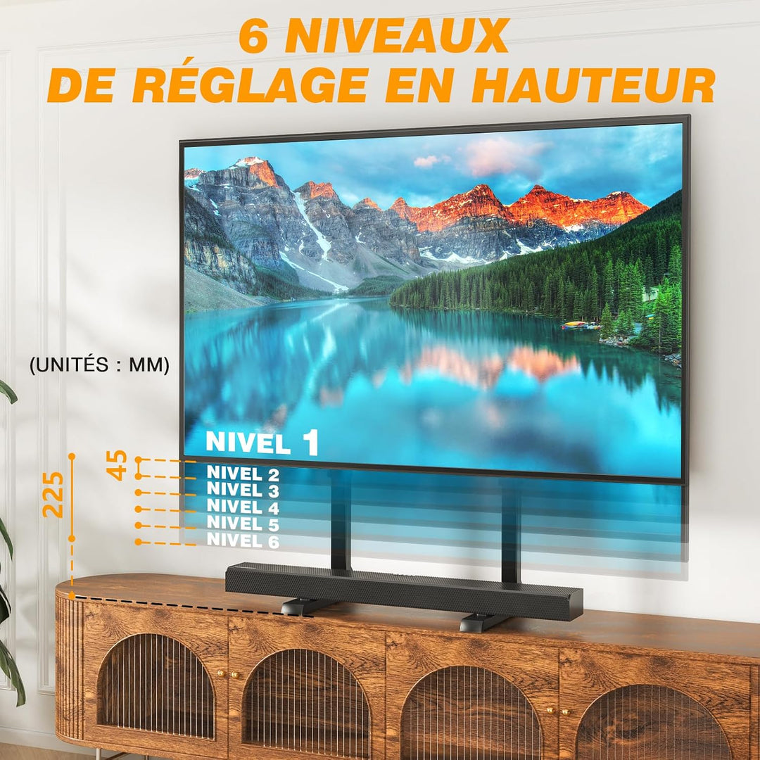 TVON Universal Grosser TV Ständer TV Standfuss Fernseher Standfüsse Beine Höhenverstellbar für 37 zu