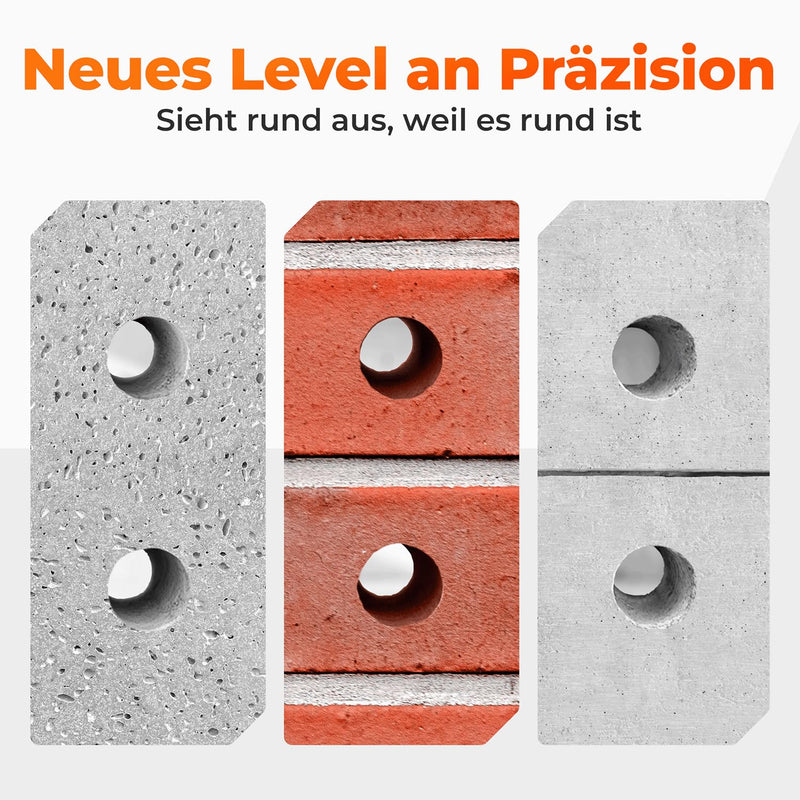 BAUBECK SDS Plus Bohrer 32mm x 600mm lang für Beton & Stein - Premium 40CR Stahl, langlebig - 4 Schn