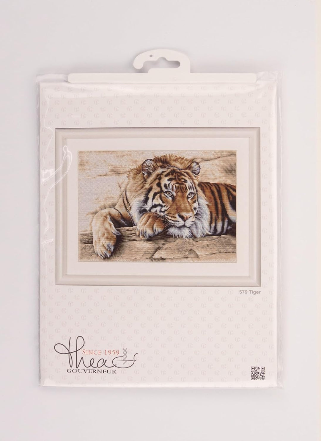 Thea Gouverneur - Kreuzstich-Set - Tiger - Leinen - 36 Count - Für Erwachsene - 579 579 Linen, 579 L