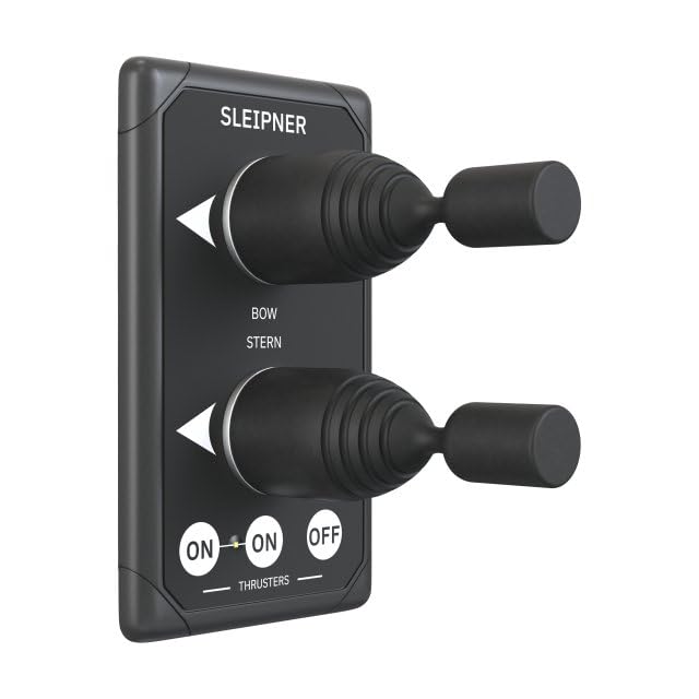 Sleipner, Bedienfeld für Bug-/Heckstrahlruder, Dual-Joystick Schwarz, Schwarz