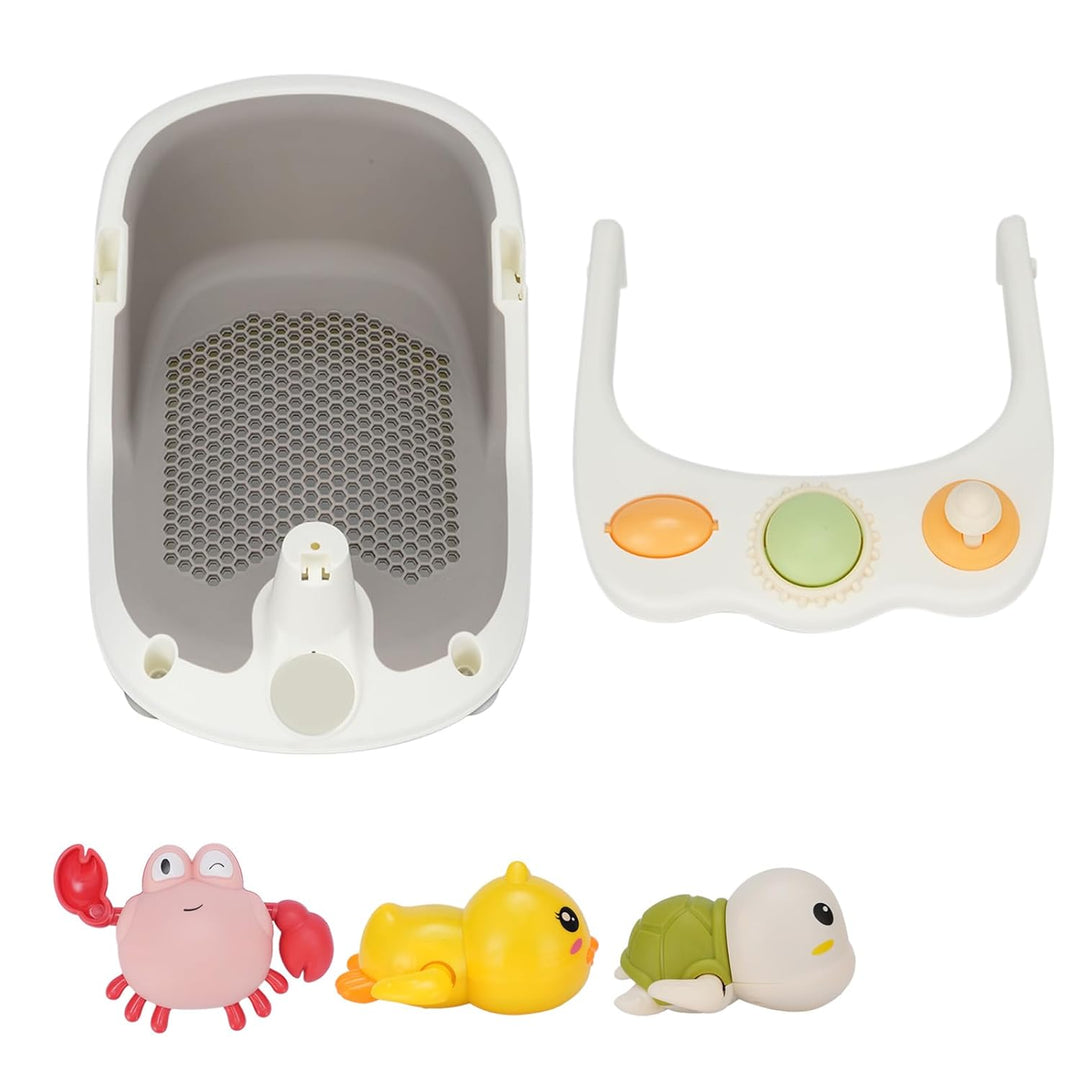 Baby-Badewannensitz ab 6 Monaten, Kinderbadewanne, rutschfest, mit Spielzeug