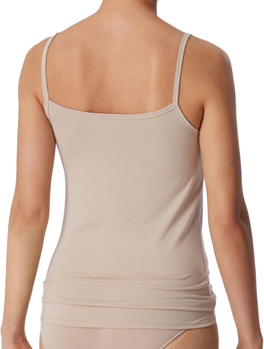 Schiesser Damen 2 Pack Spaghettitop Unterhemd - Modal Essentials Unterwäsche 36 Sand_162895, 36 Sand