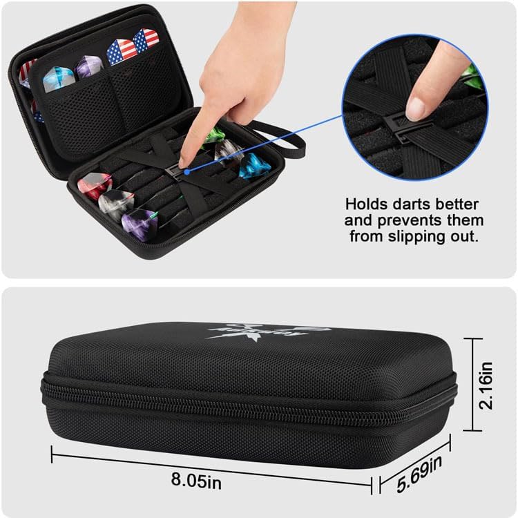 Darttasche mit Schutz Professioneller Dartkoffer für Dart Zubehör,Eva dartpfeile Tasche Dart Case fo