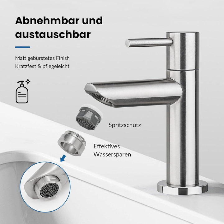 Ibergrif M18103 Kaltwasser-Waschtischbatterie, Einhand-Waschtischbatterie für Aussenbereich, Gäste-W