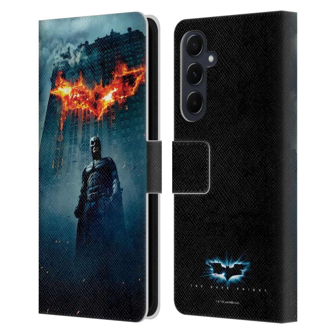 Head Case Designs Offizielle The Dark Knight Batman-Plakat Wichtige Kunst Leder-Wallet-Hülle Kompati