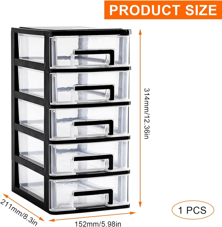Schubladenschrank Kunststoff Büro, Datei Schrank Schublade, 5 Tier Aufbewahrungsbox mit Schubladenbo