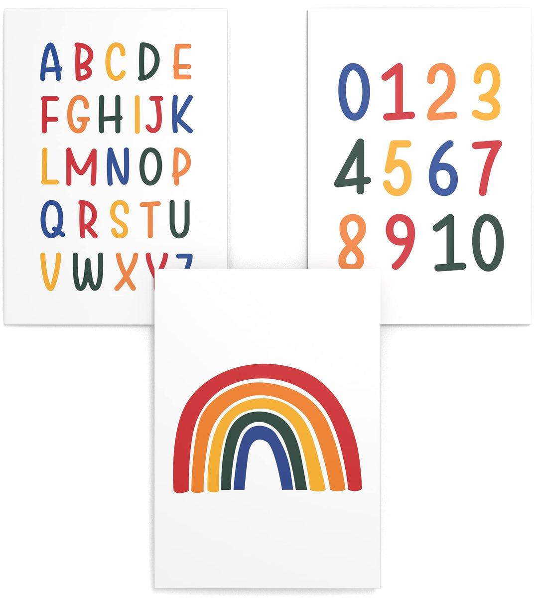 Papierschmiede® Kinderposter 3er Set Lernposter, B2 (50x70 cm) Wanddeko, Geschenk für Mädchen &amp; Jung