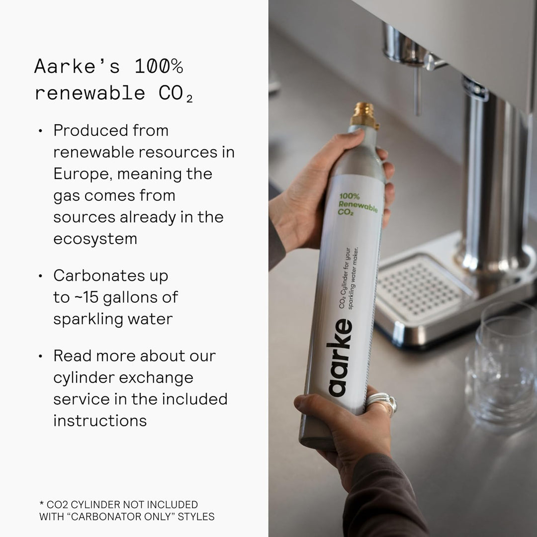 Aarke Carbonator 3, Wassersprudler aus Edelstahl mit BPA-frei Flasche, Weiss Finish