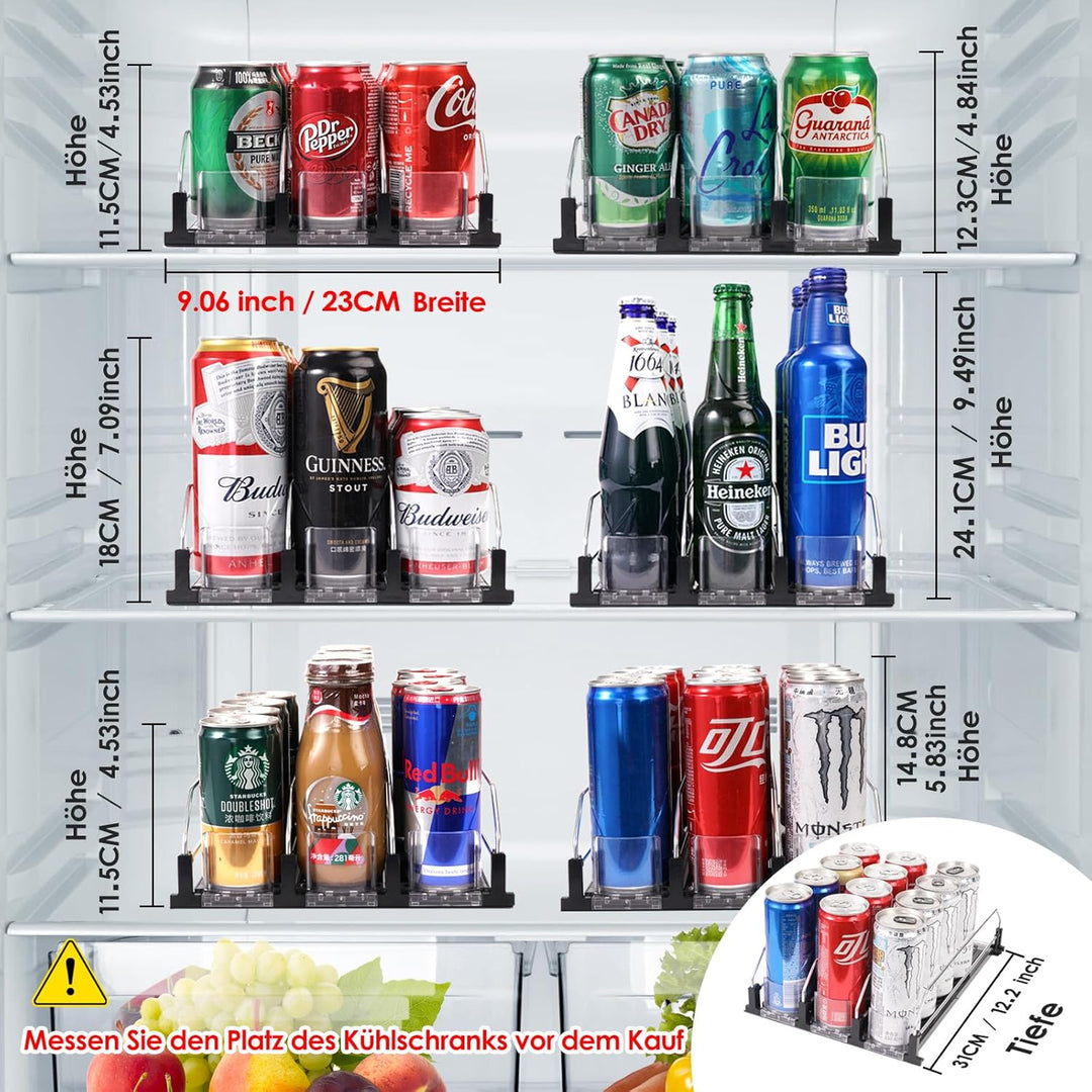 BingoHive Automatisch Kühlschrank Dosen Organizer Kühlschrank Organizer Dosen Dosenhalter Kühlschran